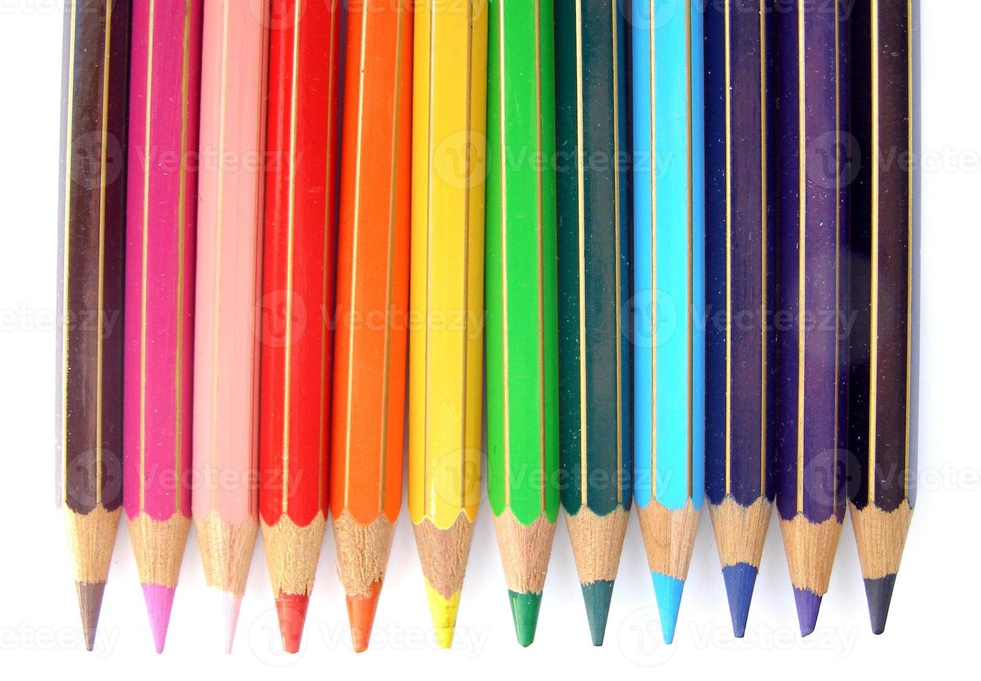 Colour pencils isolated photo