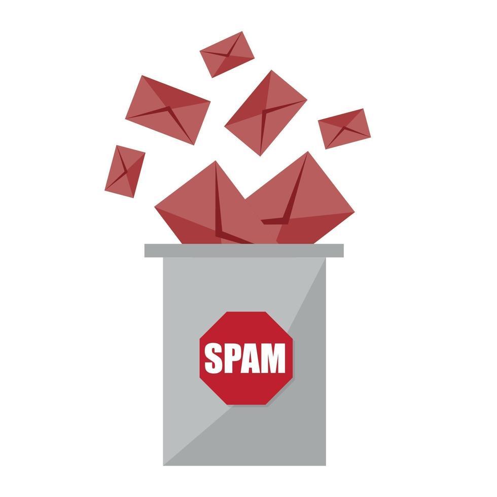 An envelope with a letter. Message, spam vector