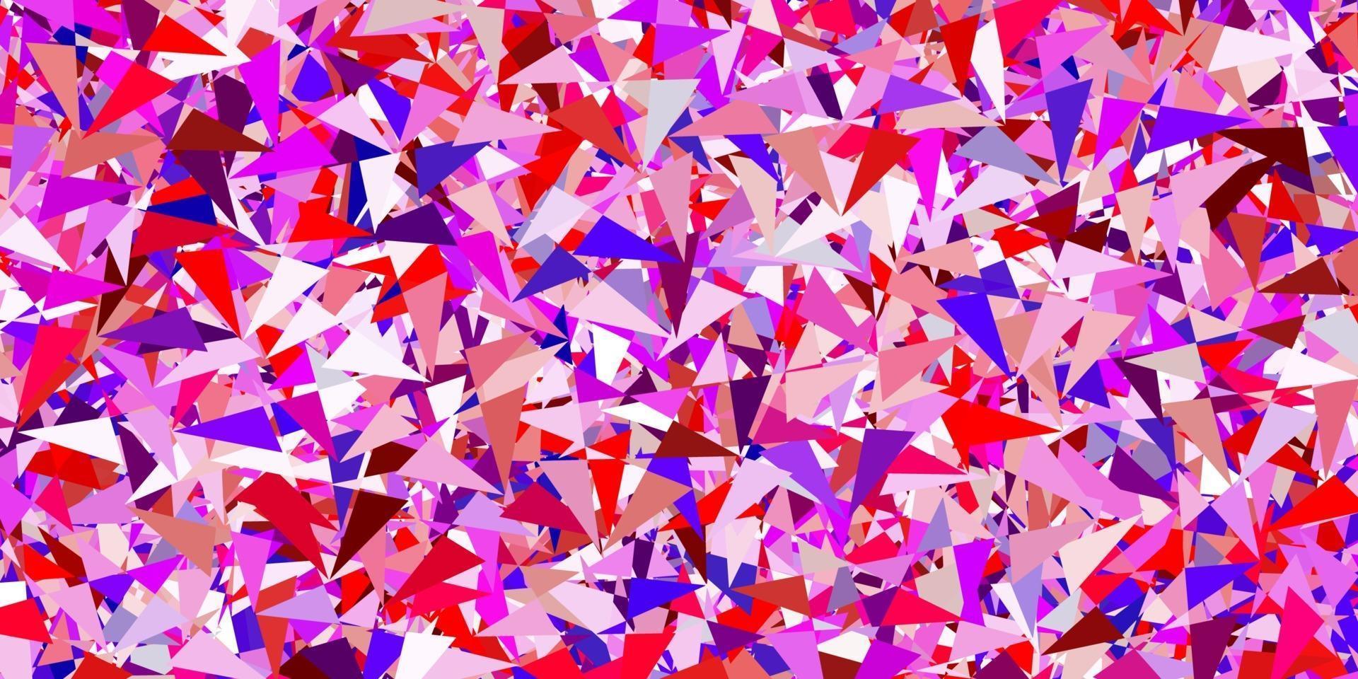 Light pink, red vector texture with random triangles.
