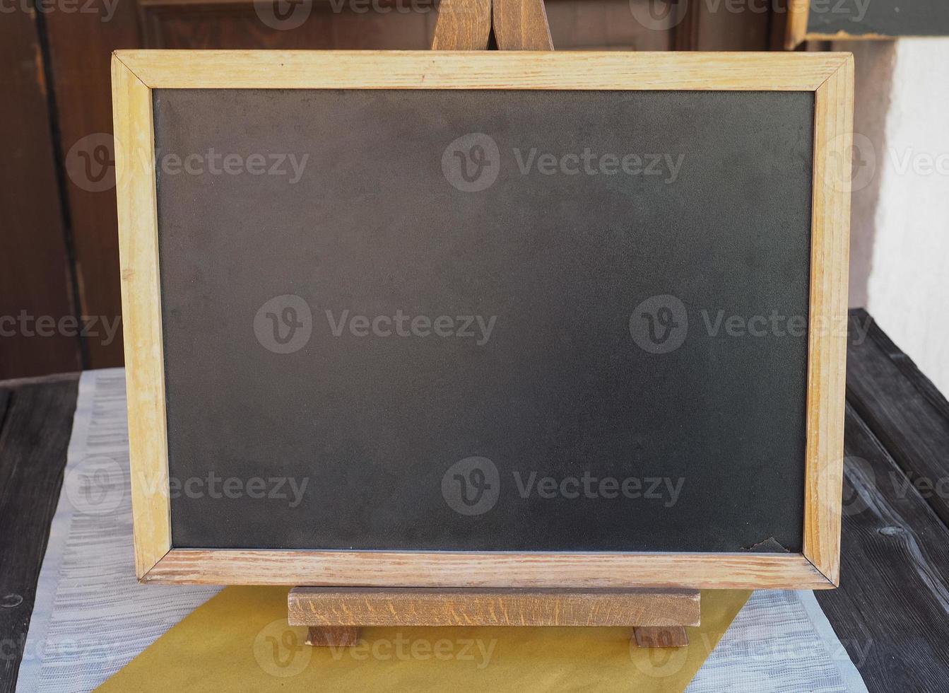 Blank blackboard with copy space photo