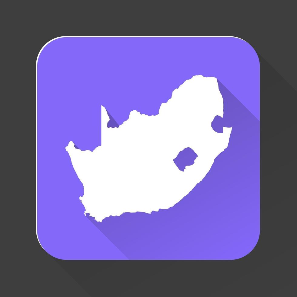 Mapa de Sudáfrica muy detallado con bordes aislados en segundo plano. vector