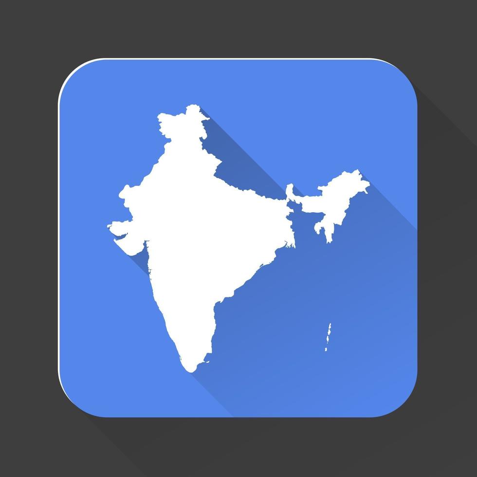 Highly detailed India map with borders isolated on background vector