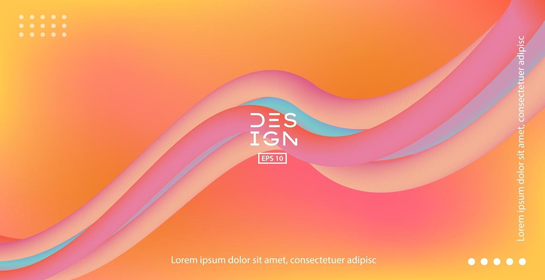 Liquid color background design. Fluid gradient shapes composition vector