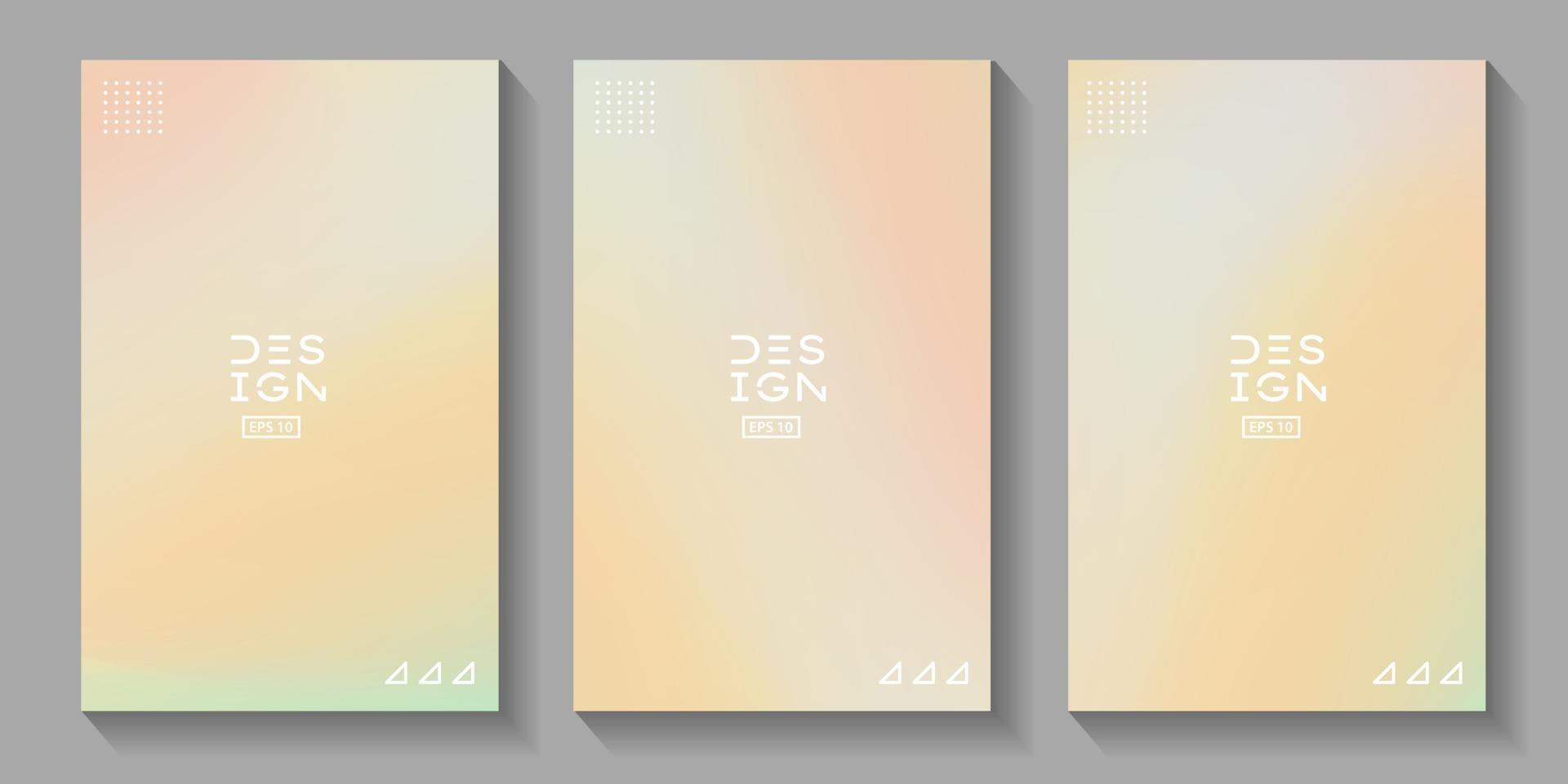 Plantilla de diseño de portada con elementos decorativos de textura con degradado vector