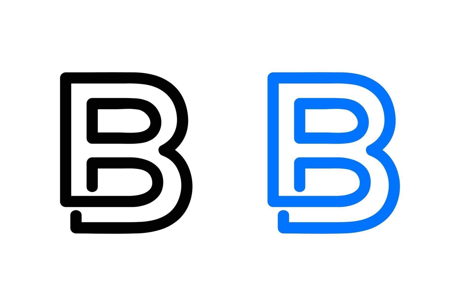 Outline Letter B Abstract Design vector