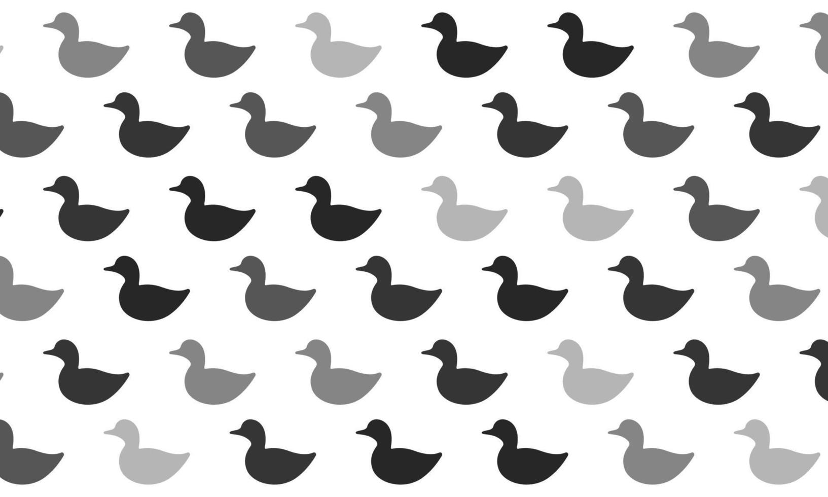 Fondo transparente de pato blanco y negro vector