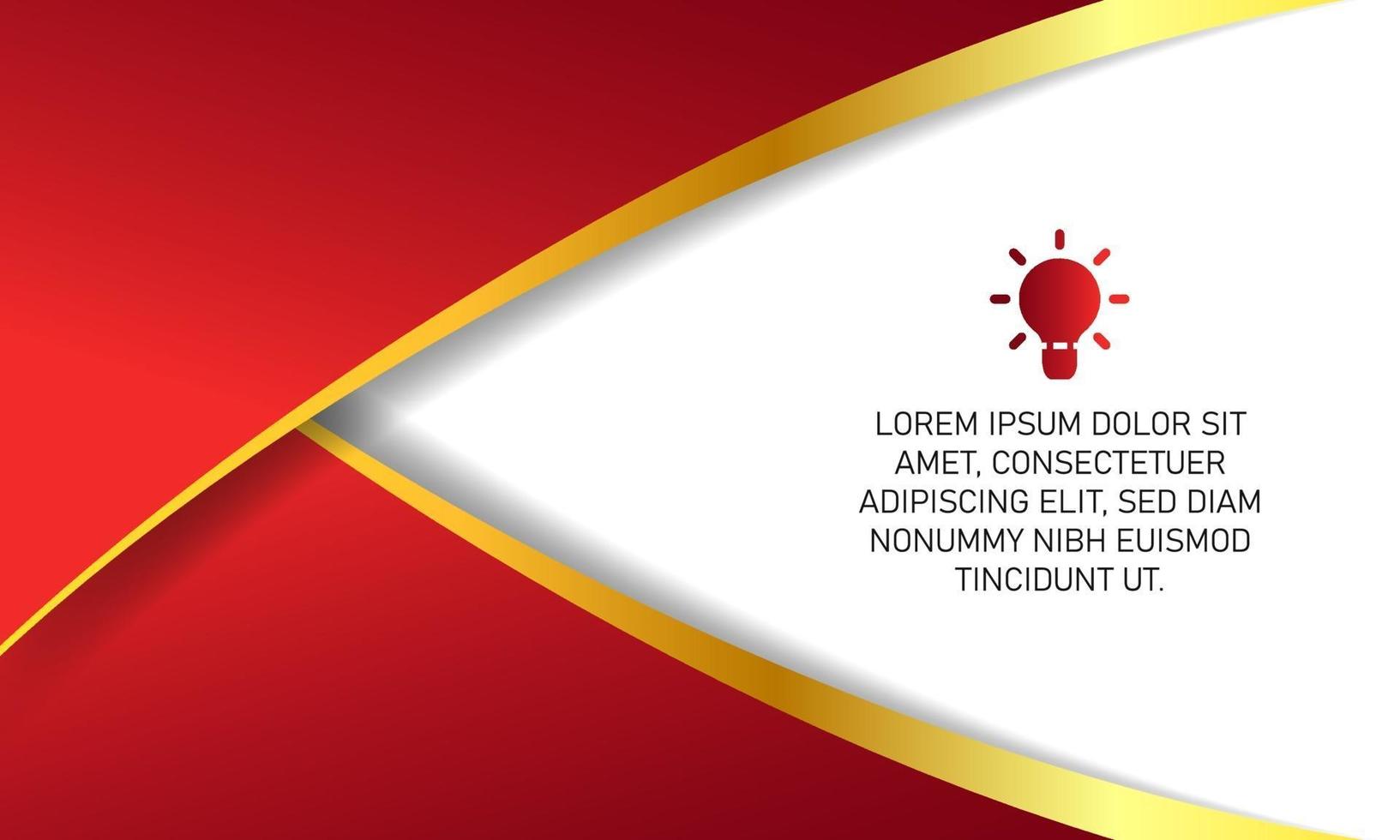 Modern Luxury Red Business Background With Golden Lines vector