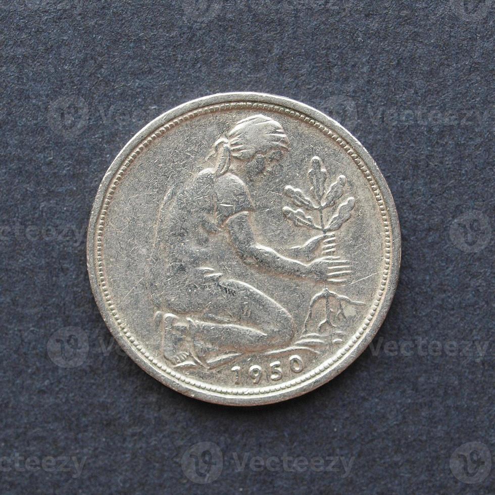 50 pfennings coin, Germany photo