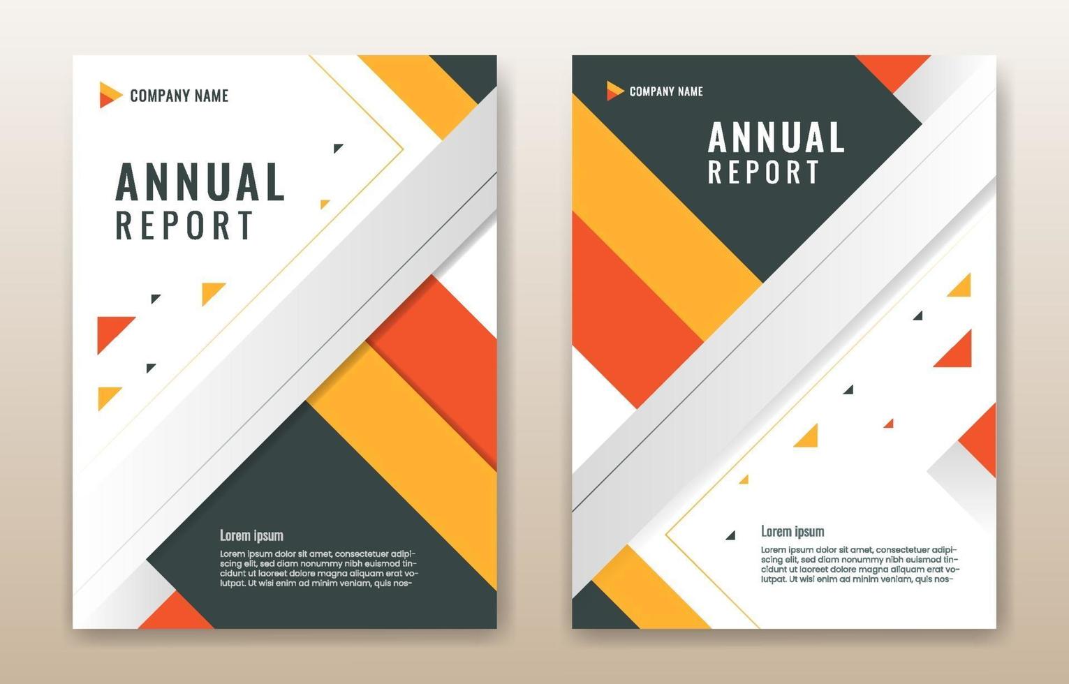 Modern Annual Report Template vector