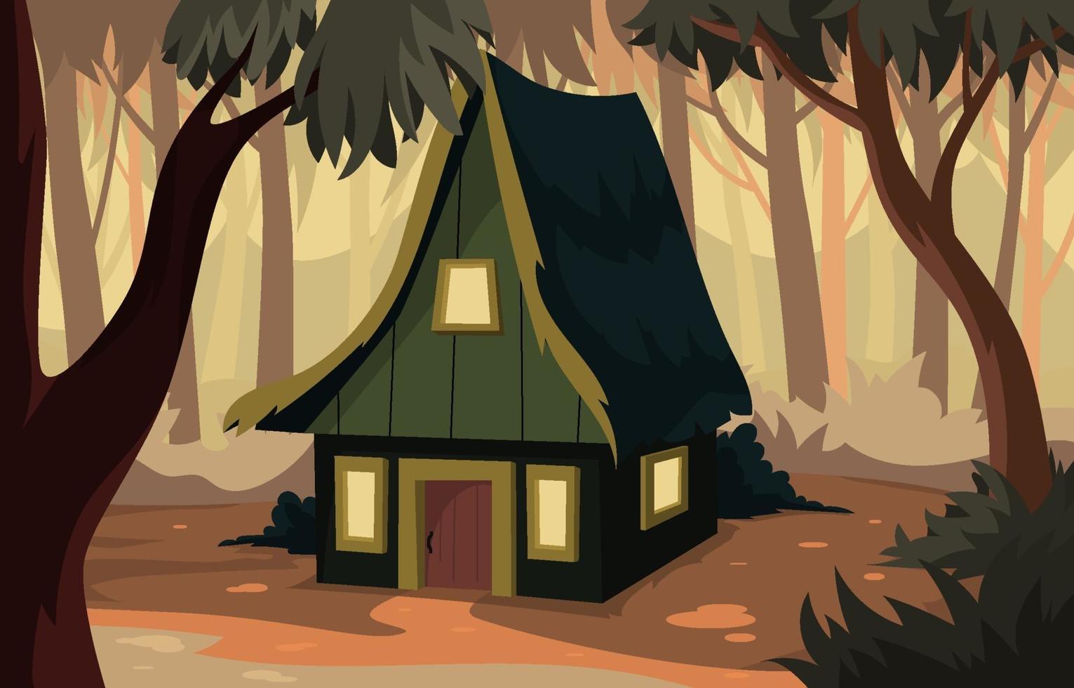 Mountain Cabin Background vector