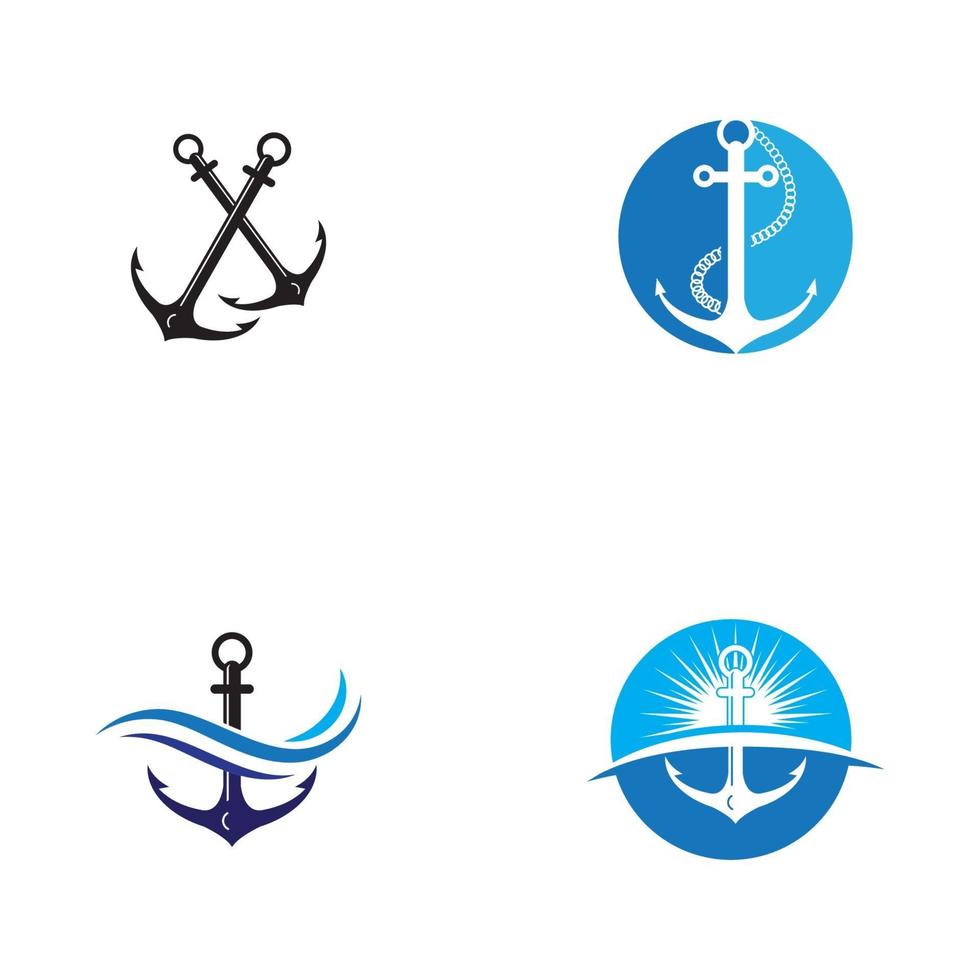 Anchor icon Logo Template vector