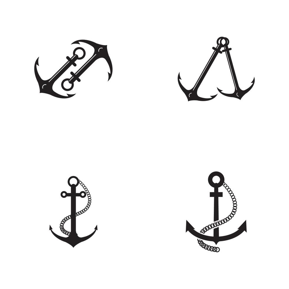 Anchor icon Logo Template vector