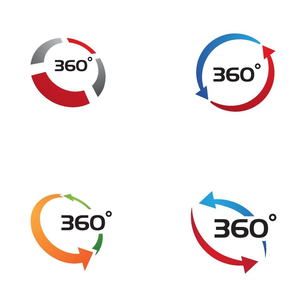 360 Degree View Related Vector Icons