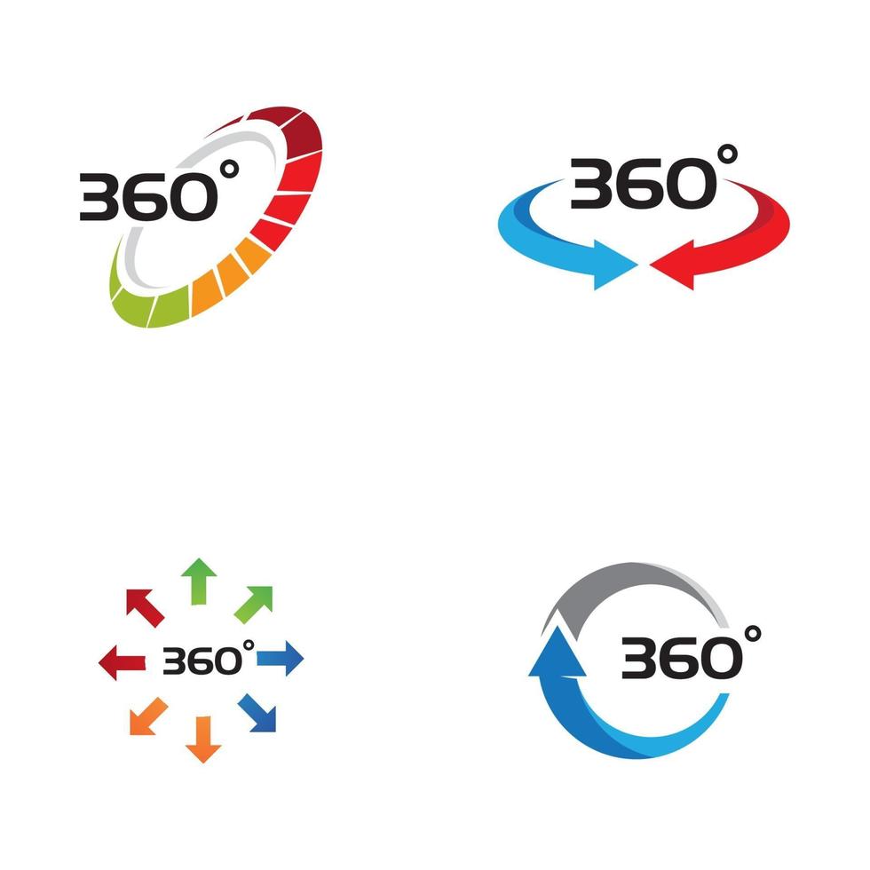 360 Degree View Related Vector Icons