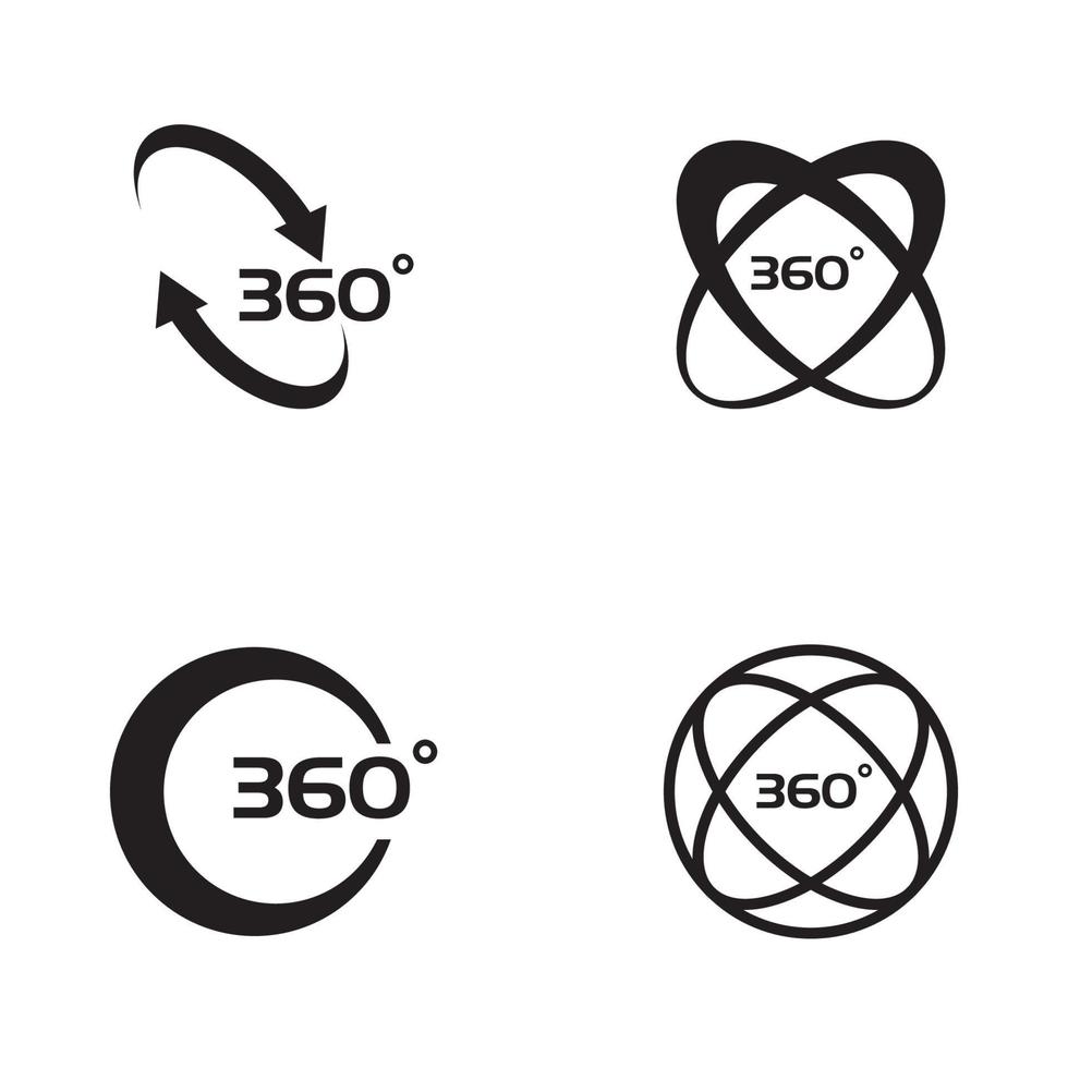 360 Degree View Related Vector Icons