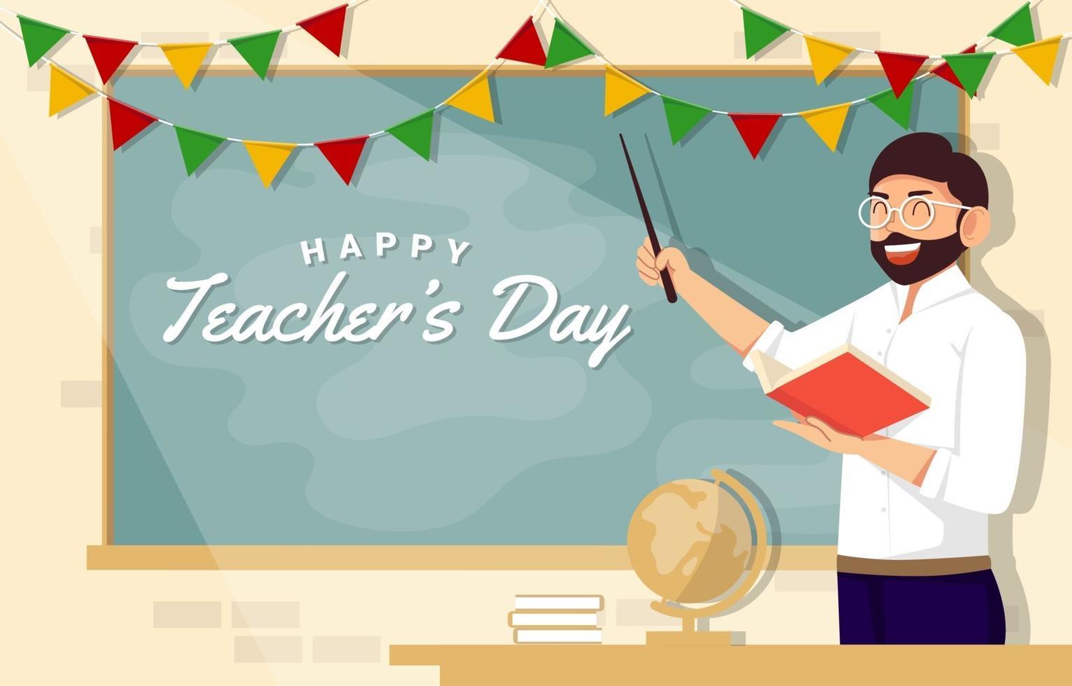 Teacher in the Class Room vector