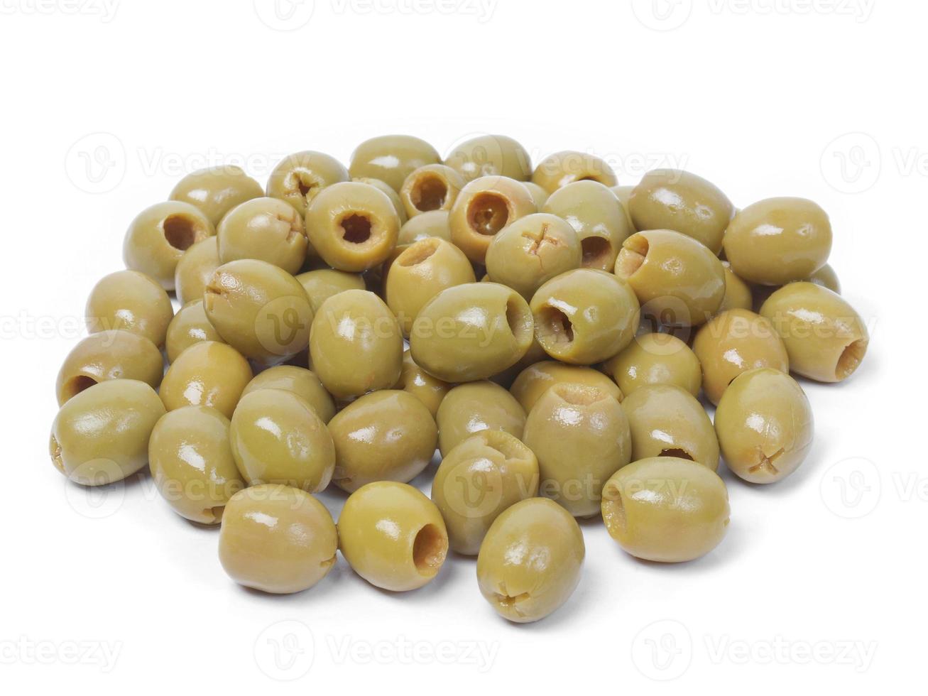 Green olives food photo