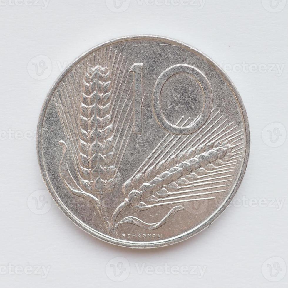 Italian lira coin photo