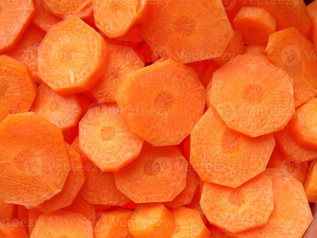 Sliced carrots background photo