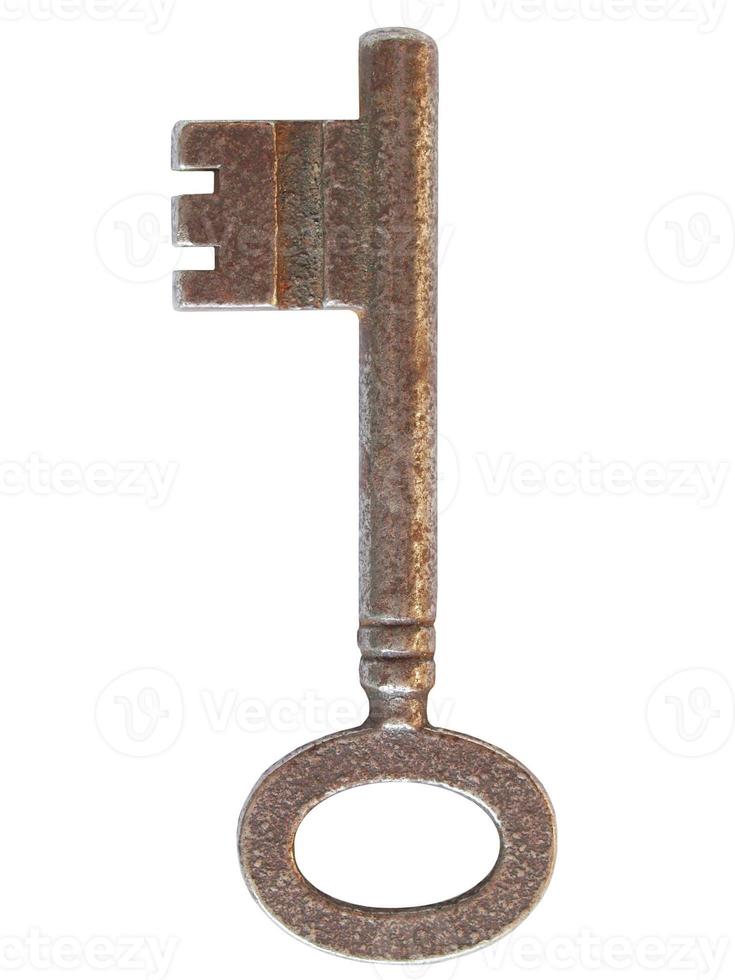 Old key isolated photo