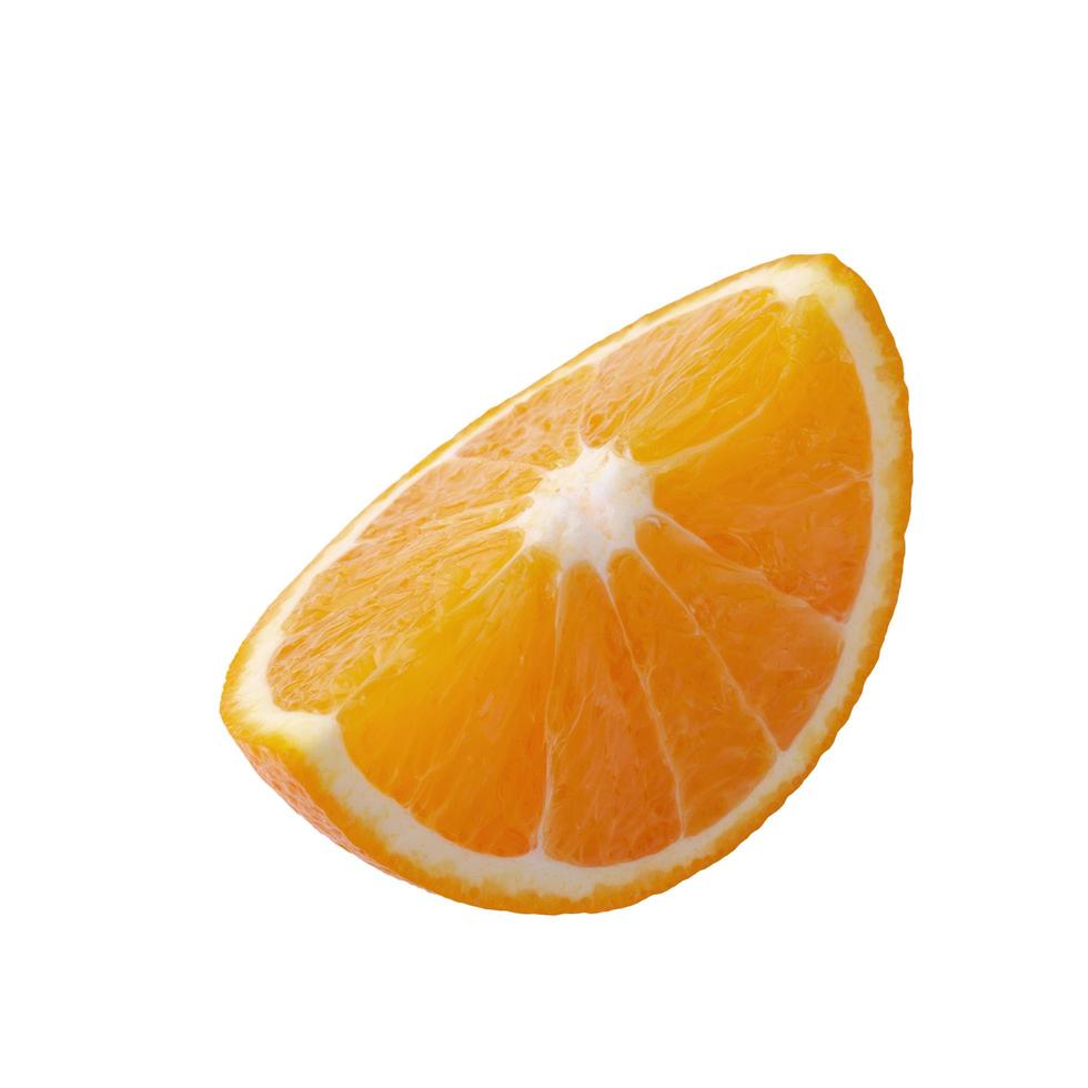 Fruta naranja fresca aislado sobre un fondo blanco. foto