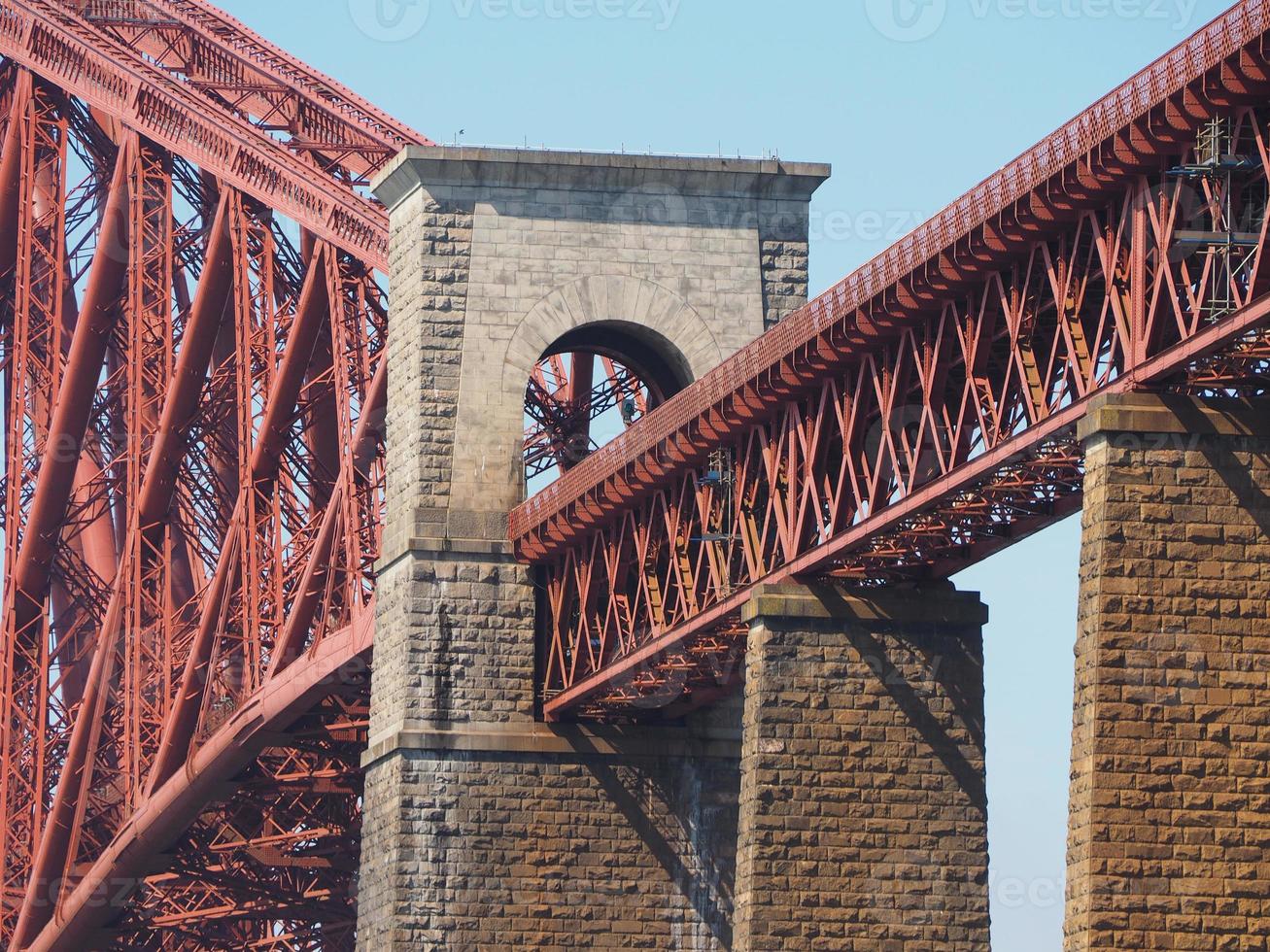 Forth Bridge over Firth of Forth in Edinburgh photo