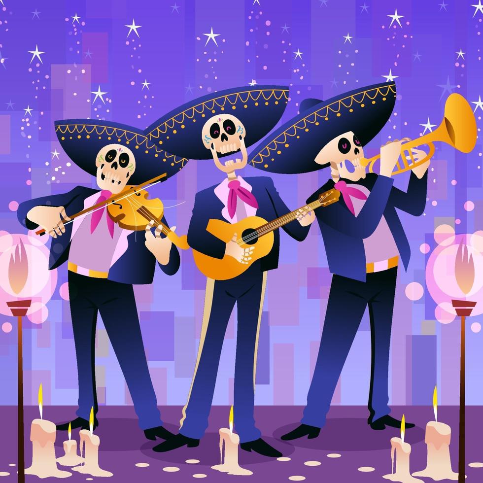 fiesta del dia de los muertos vector