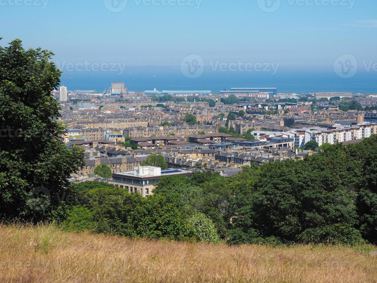 Aerial view of Edinburgh from Calton Hill photo