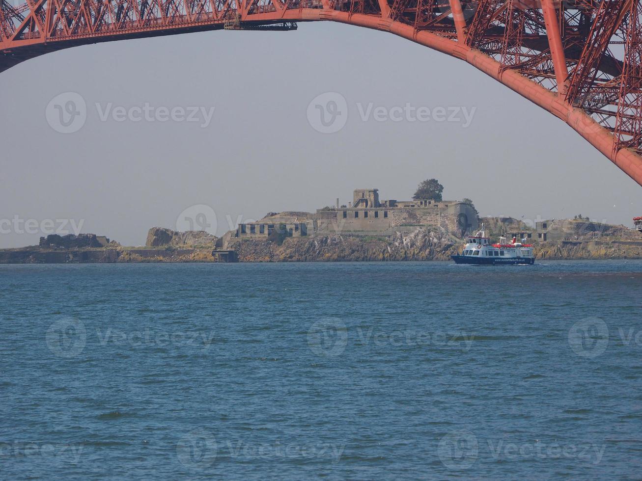 Forth Bridge over Firth of Forth in Edinburgh photo