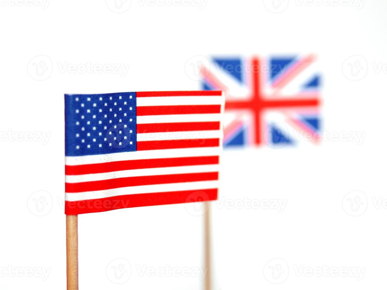 banderas británicas y americanas foto
