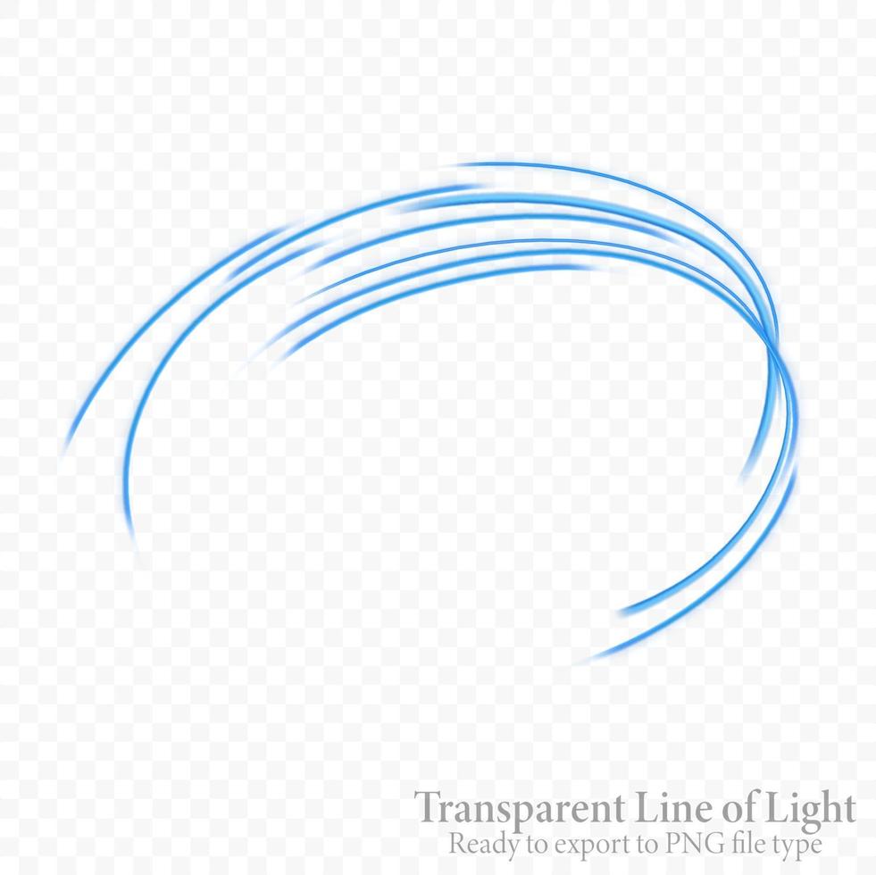 Transparent blue wavy line, ready export to PNG file vector