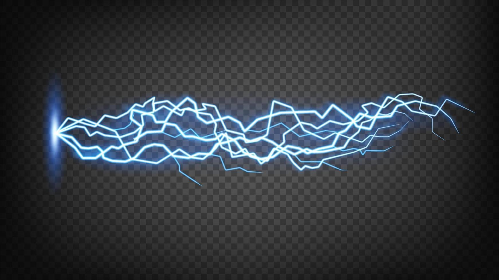 Blue Lightning Flash Bolt, Thunderstorm effect. Vector