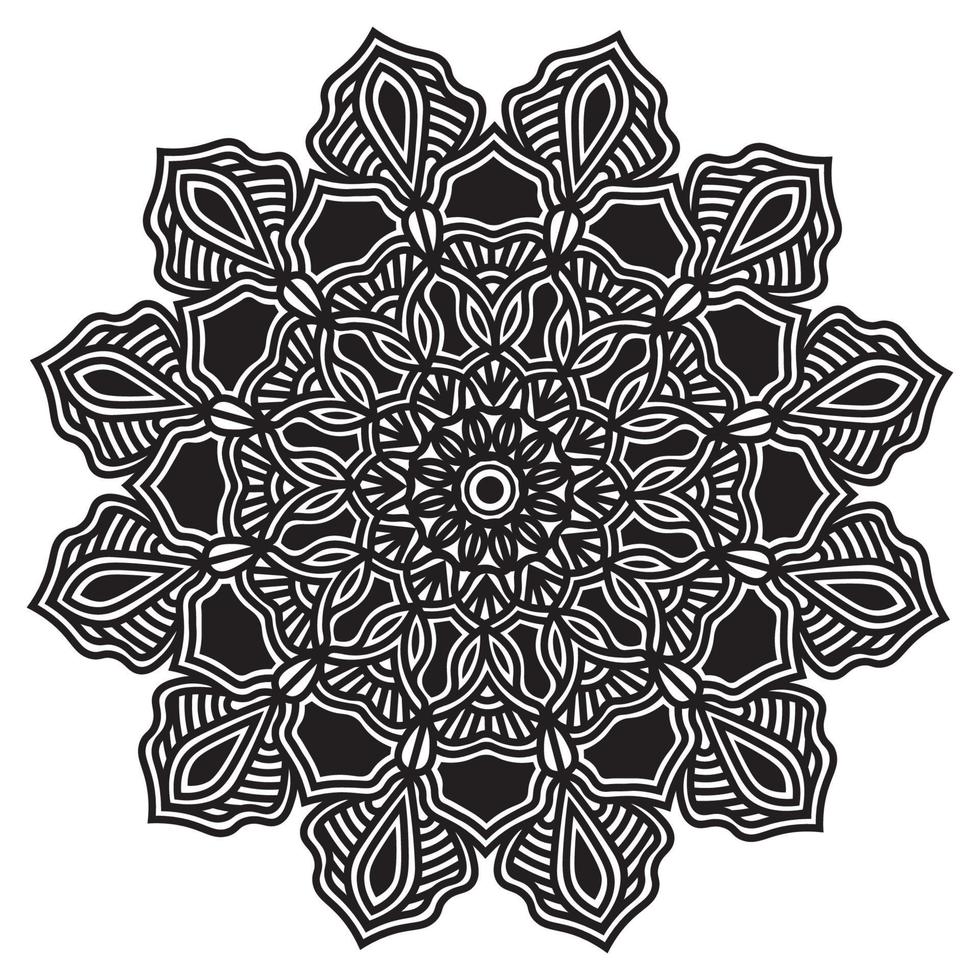 abstract mandala design of element with decorative circle pattern vector