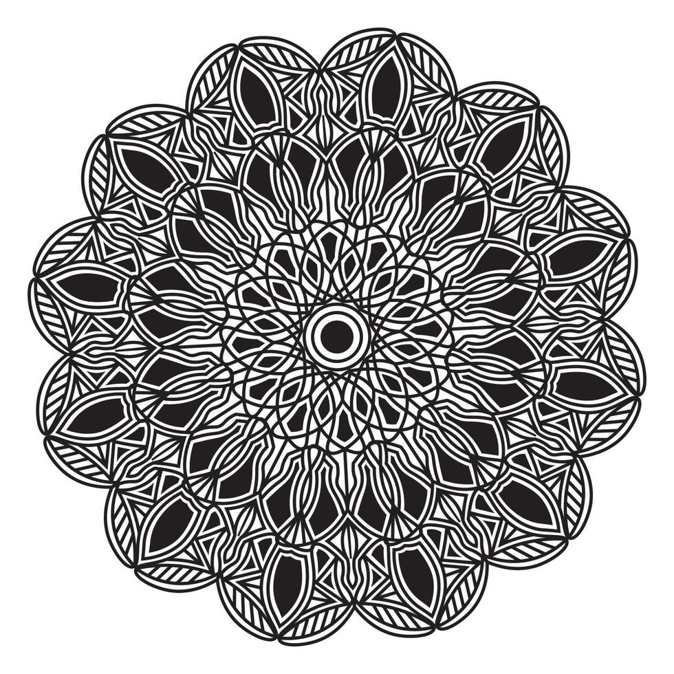 Ilustración de textura de mandala floral de fondo de patrón ornamental vector