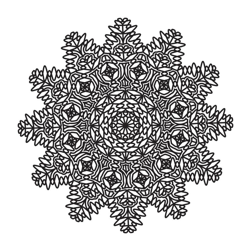 Ilustración de textura de mandala floral de fondo de patrón ornamental vector