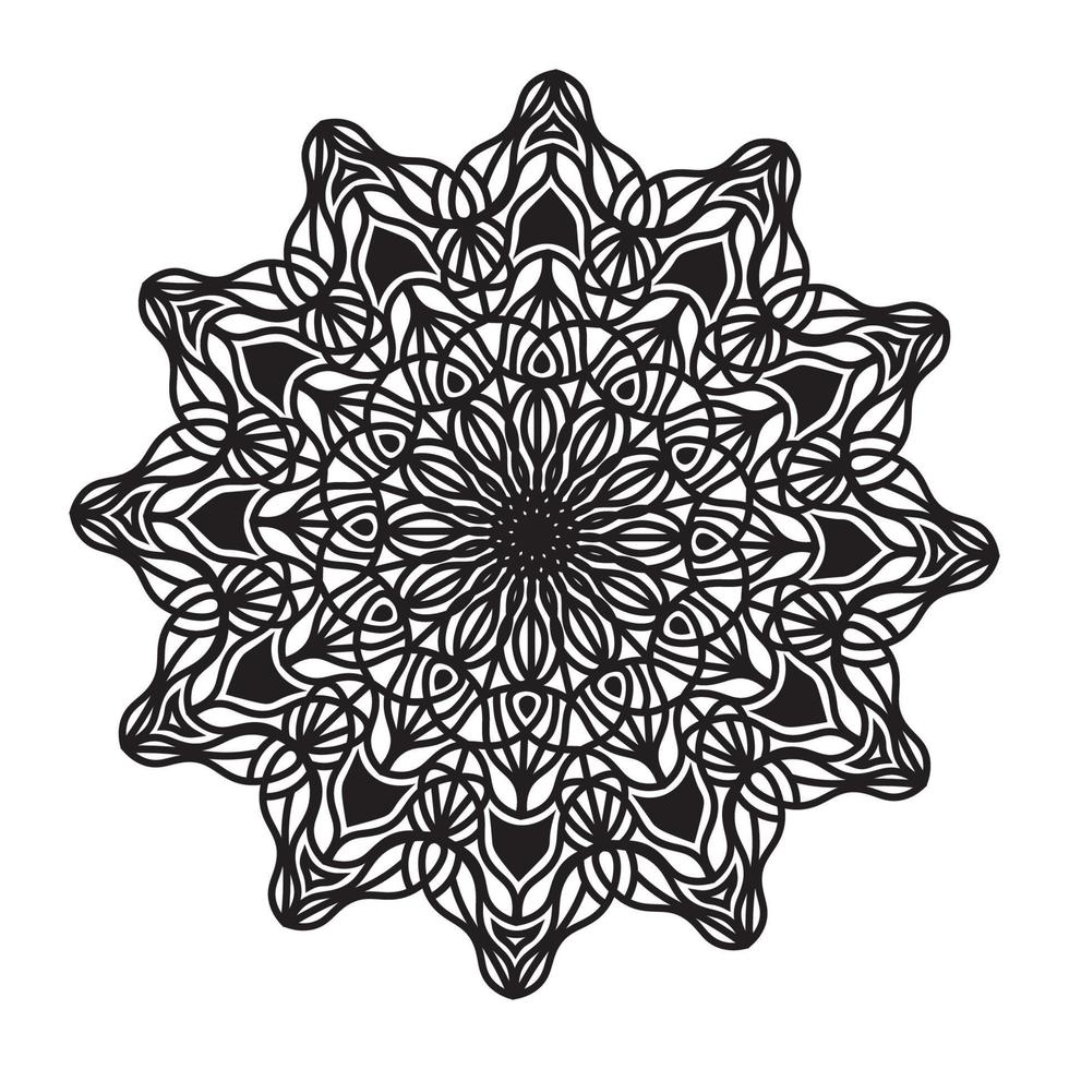 Ilustración de textura de mandala floral de fondo de patrón ornamental vector