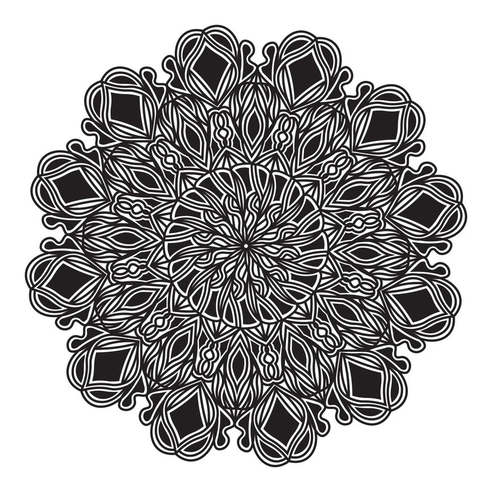 Ilustración de textura de mandala floral de fondo de patrón ornamental vector