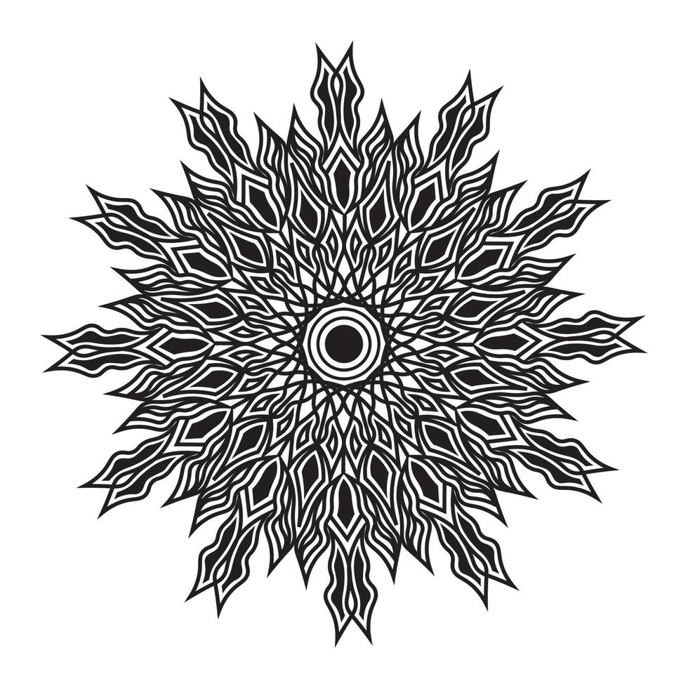 Ilustración de textura de mandala floral de fondo de patrón ornamental vector