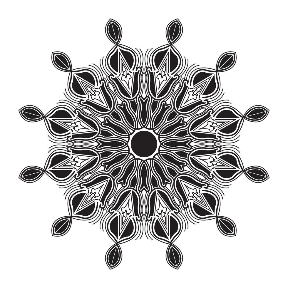mandala elemento aislado de diseño de fondo de patrón ornamental vector