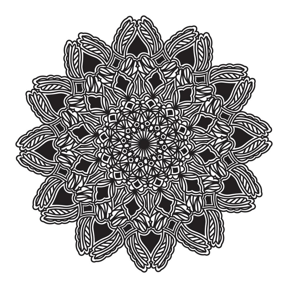 floral mandala texture illustration of ornamental pattern background vector