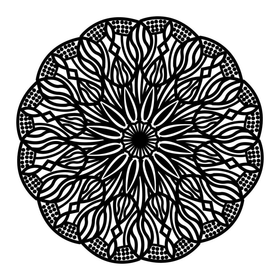 diseño de fondo aislado abstracto redondo elegante islámico de mandala vector