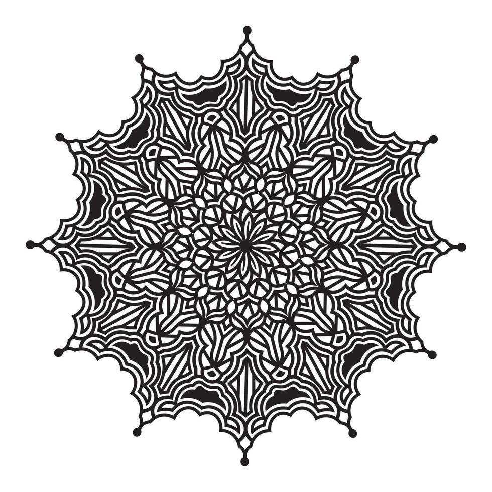 mandala elemento aislado de diseño de fondo de patrón ornamental vector