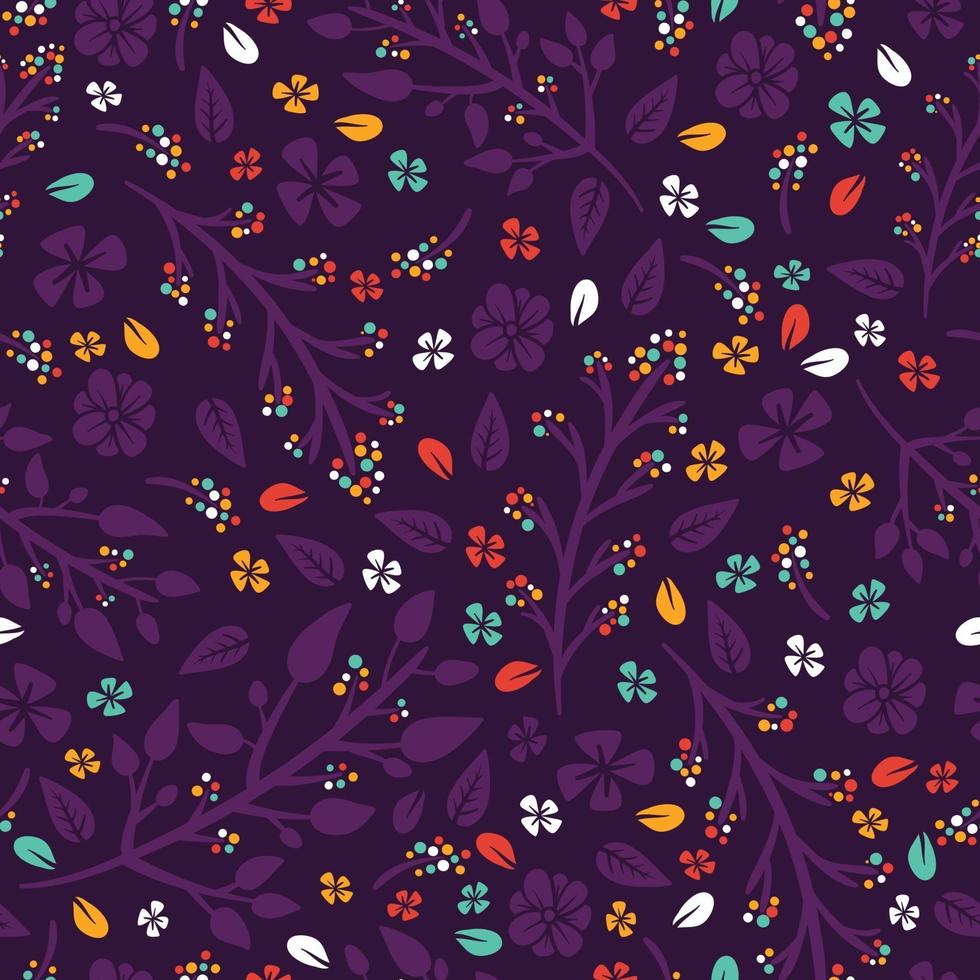 colorful tropical flower pattern seamless background vector