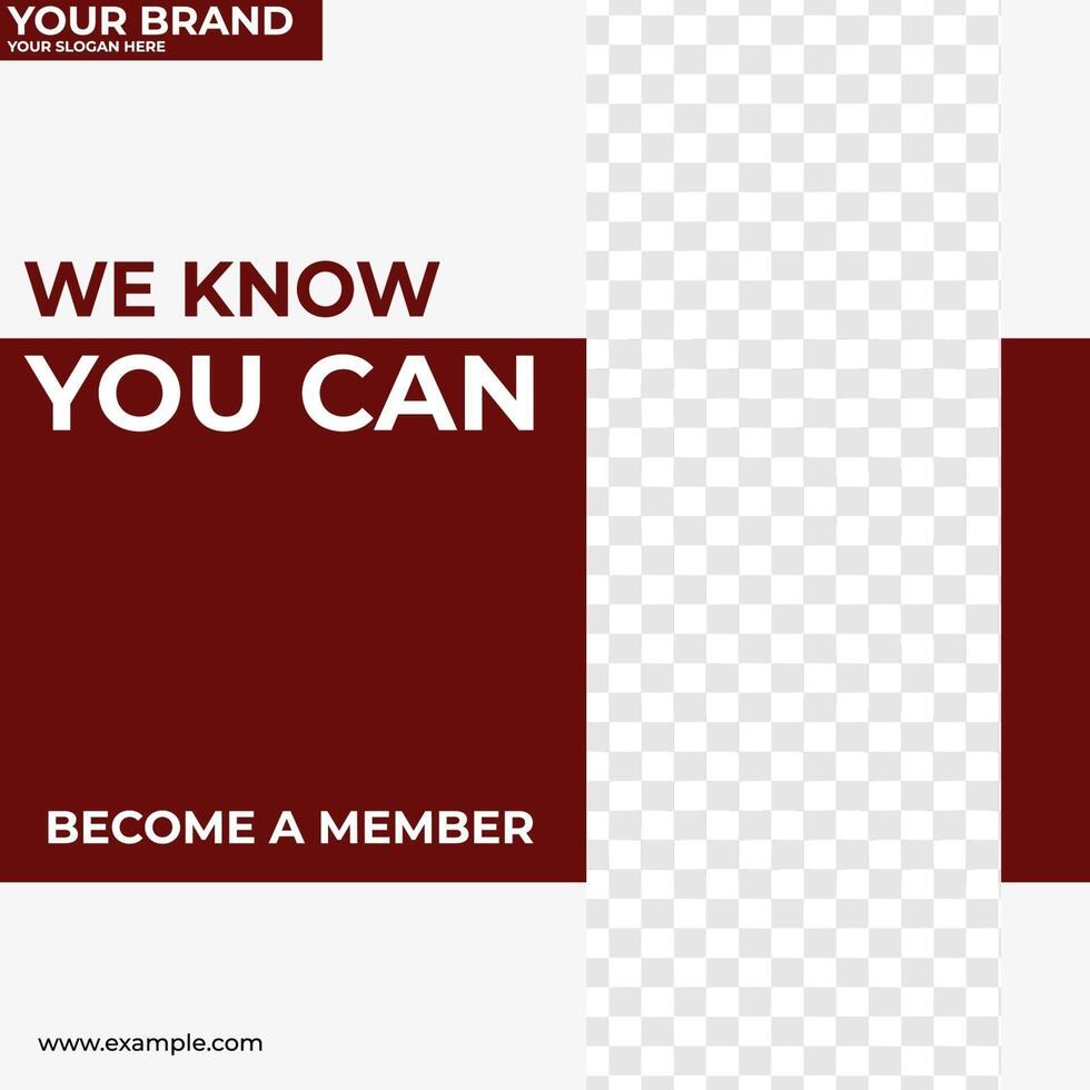 Sport heath feed design social media post template vector