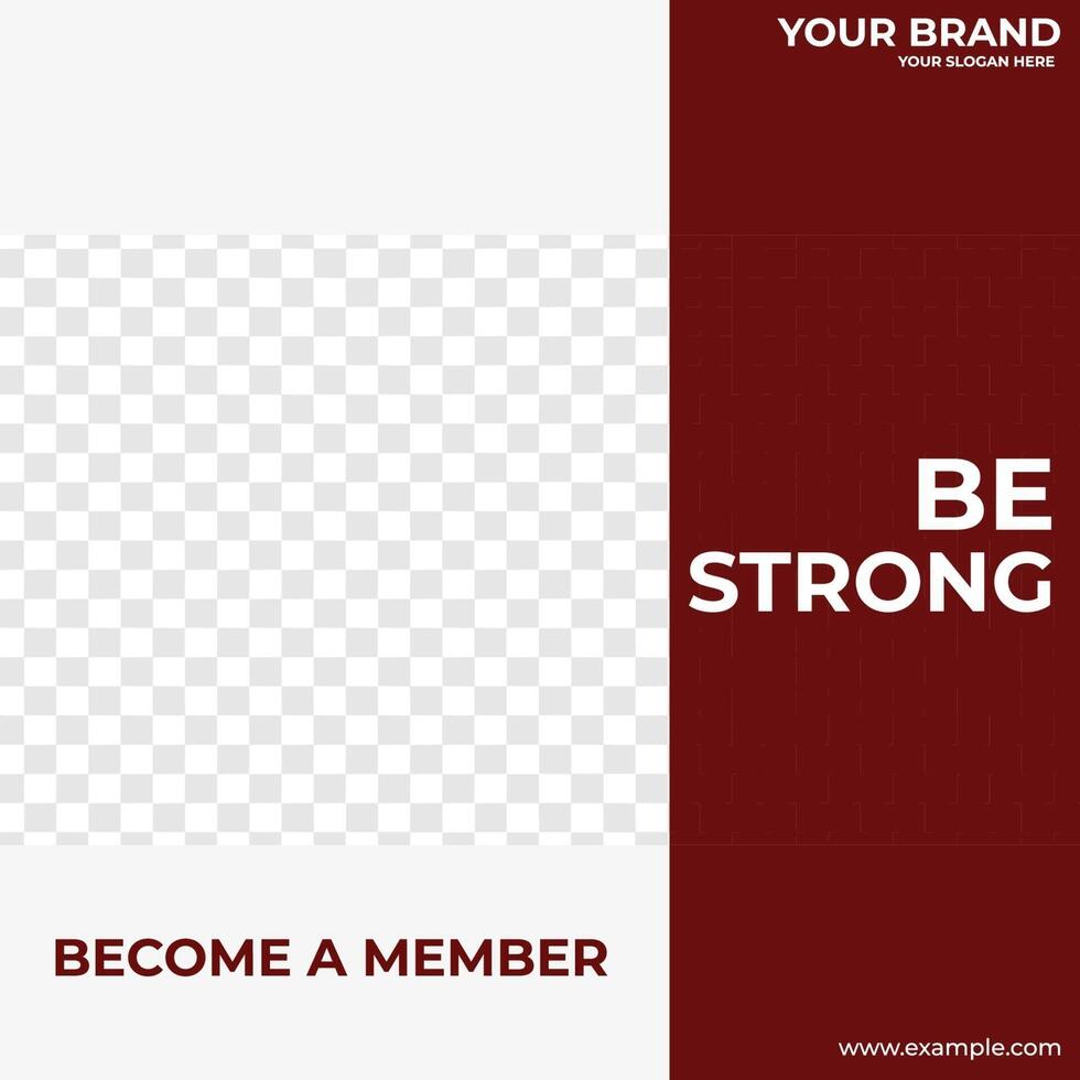 Sport heath feed design social media post template vector