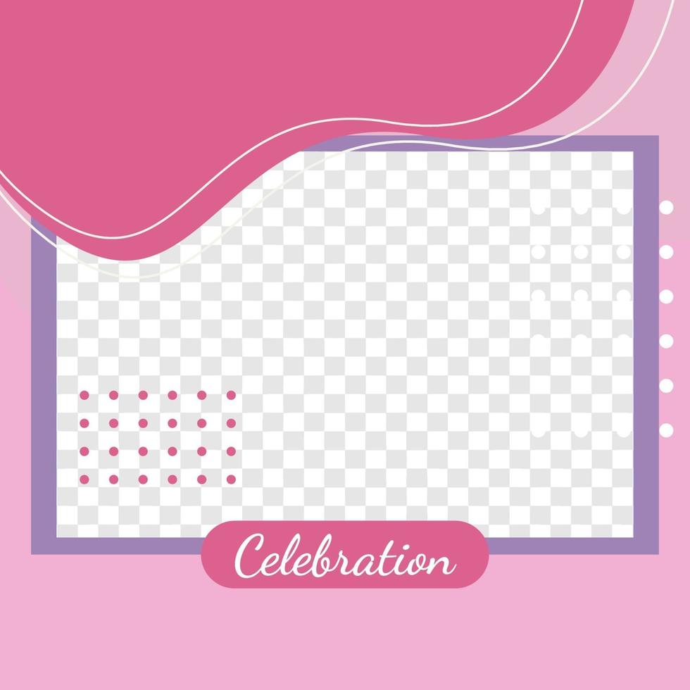 Birthday feed design social media post template vector