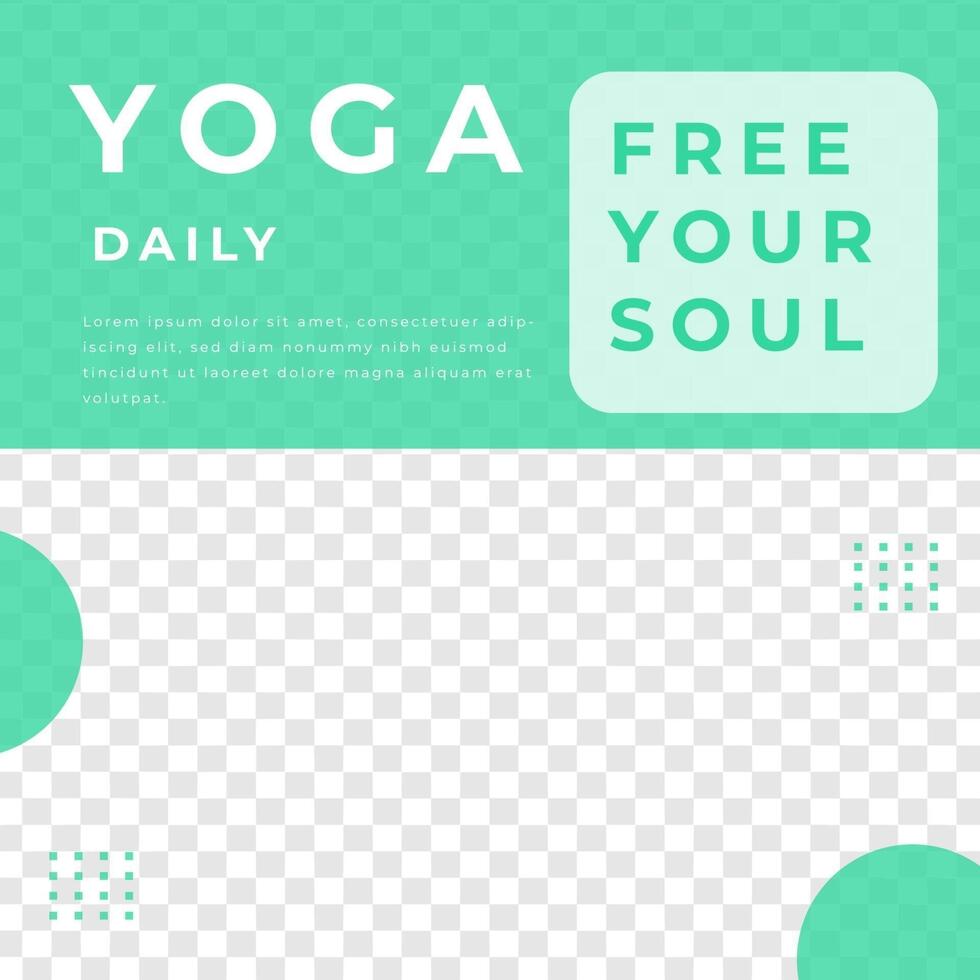 Yoga feed design social media post template vector