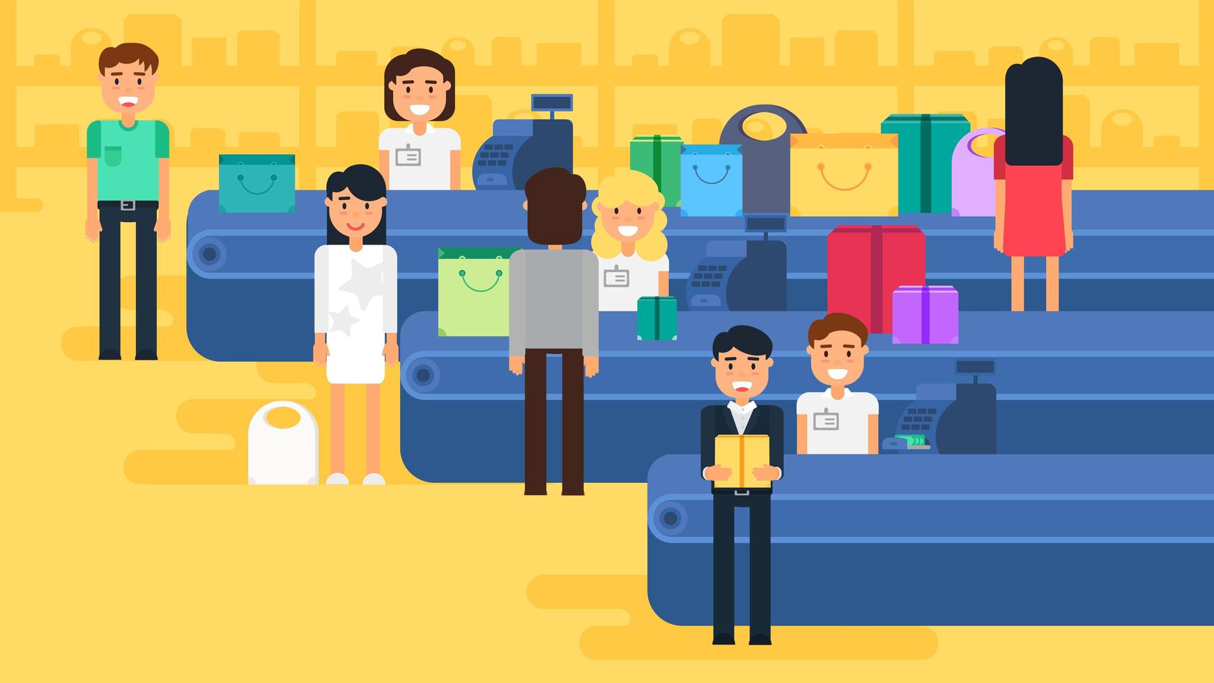 Shopping concept illustration vector