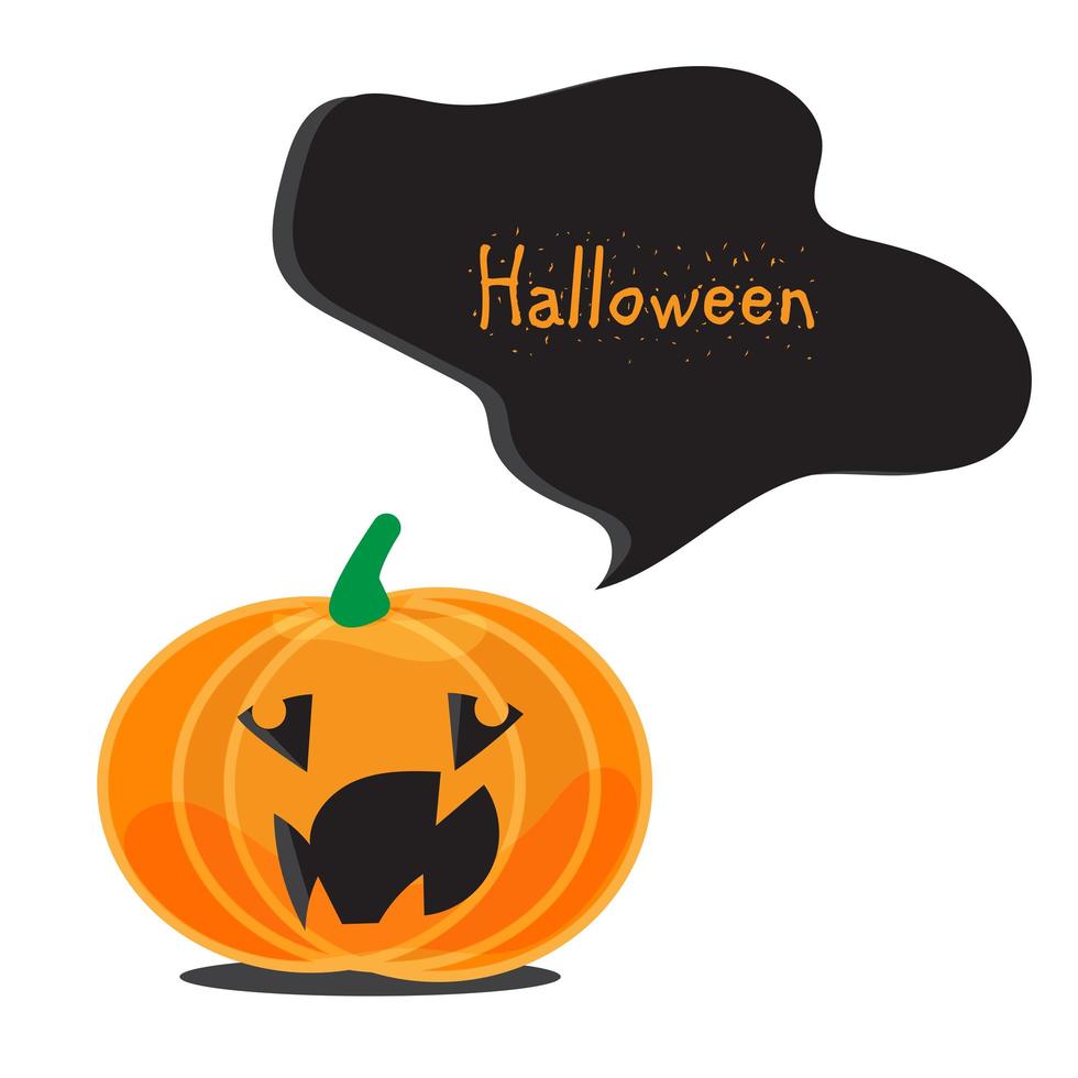 calabazas de halloween emocionales vector