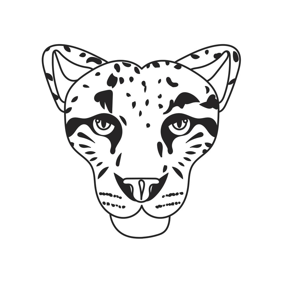 Wild cat, irbis, leopard, snow bars vector